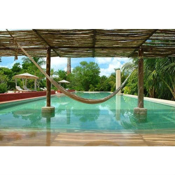 13-FT Long Handmade Yucatan Style Hammock in Natural Beige Color - Deals Kiosk