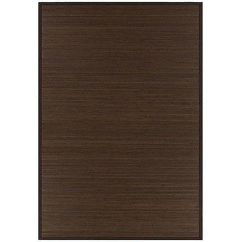 Brown Hand-Woven Bamboo Area Rug (8' x 10')