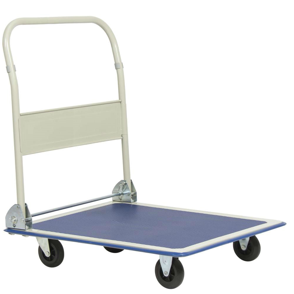 Heavy Duty Folding 4 Wheeled Blue Cart Dolly