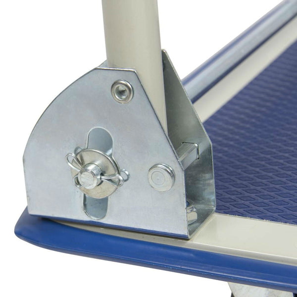 Heavy Duty Folding 4 Wheeled Blue Cart Dolly - Deals Kiosk