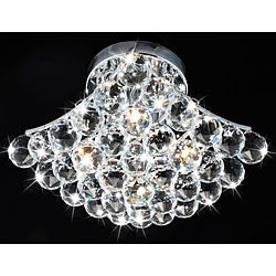 Indoor 4-Light Chrome And Crystal Flushmount Chandelier - Deals Kiosk