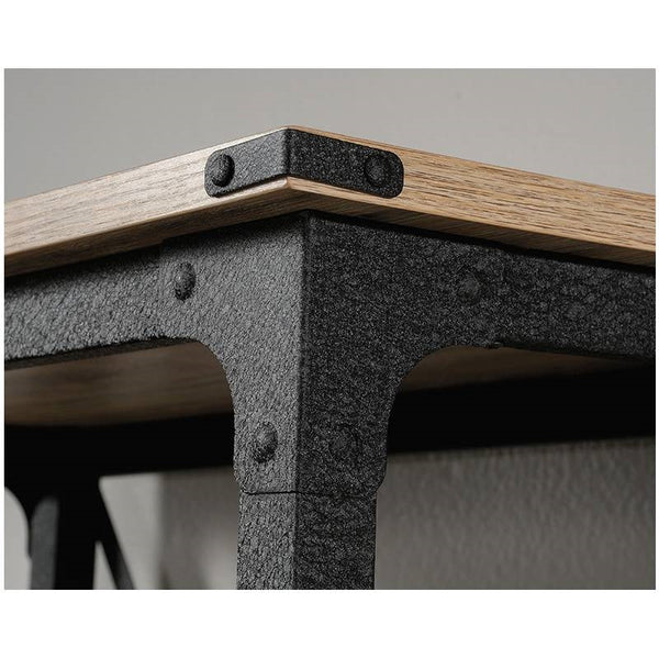 Mesquite FarmHome 3 Tier Entryway Bookcase Storage Cabinet Fixed Casters - Deals Kiosk