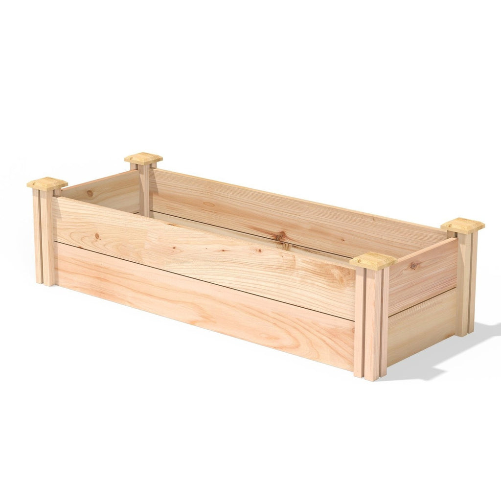 48 in x 16 in Premium Cedar Wood Raised Garden Bed - Made in USA - Deals Kiosk