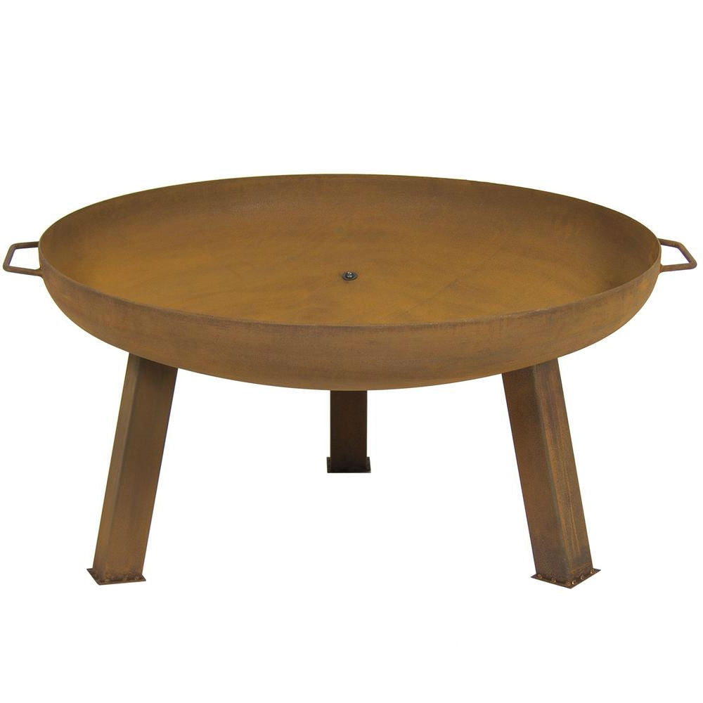 29 Inch Tan Cast Iron Fire Pit Bowl with Cover - Deals Kiosk