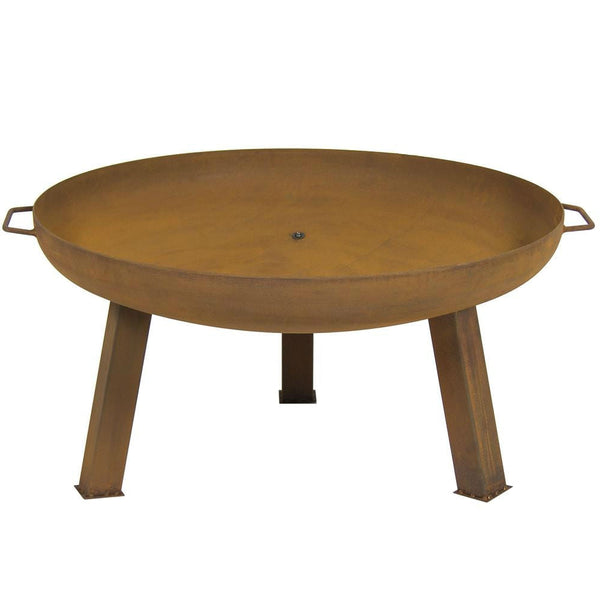 29 Inch Tan Cast Iron Fire Pit Bowl with Cover - Deals Kiosk