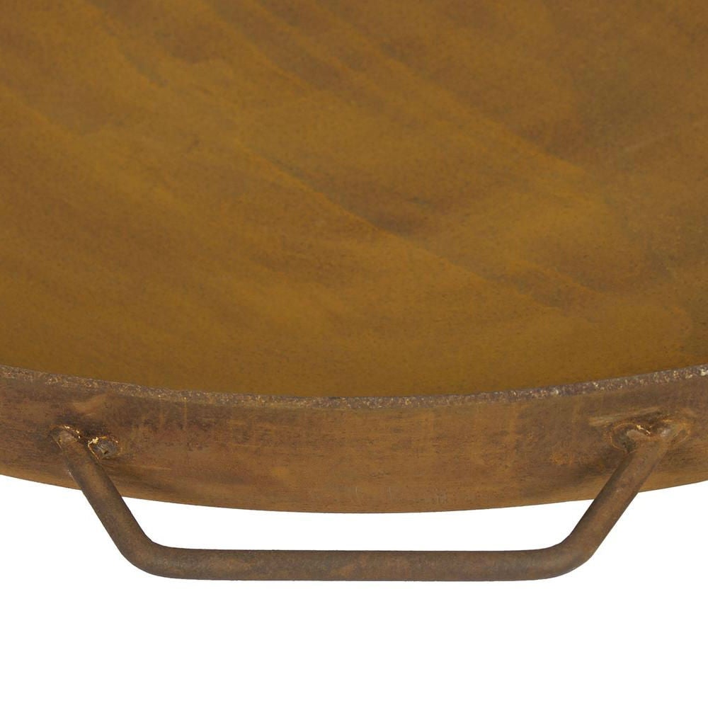 29 Inch Tan Cast Iron Fire Pit Bowl with Cover - Deals Kiosk