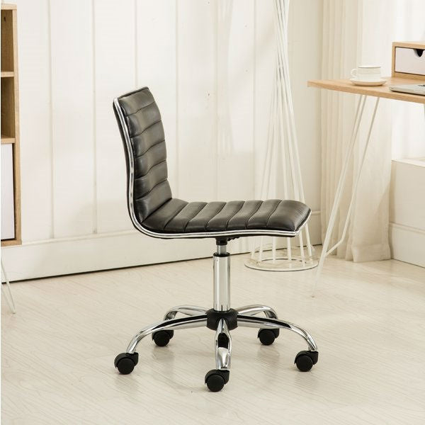 Heavy Duty Black Channel-Tufted Conference Chair - Deals Kiosk