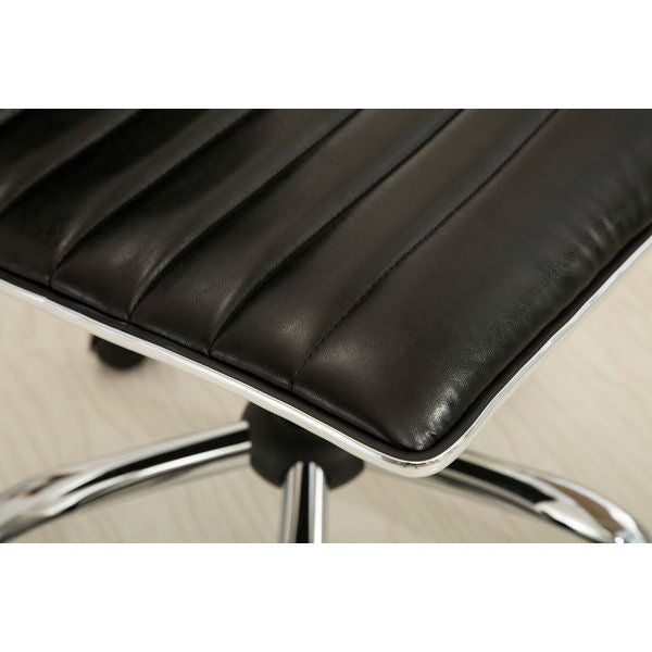 Heavy Duty Black Channel-Tufted Conference Chair - Deals Kiosk