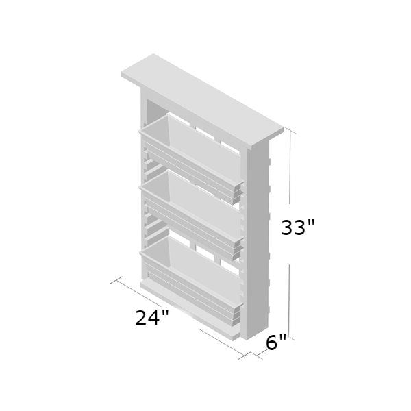 3 Piece Indoor/Outdoor Wood Wall Planter Vertical Garden - Deals Kiosk