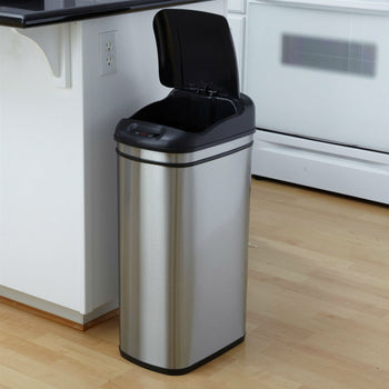 11 Gallon Kitchen Infrared Touchless Automatic Motion Sensor Lid Open Trash Can - Deals Kiosk