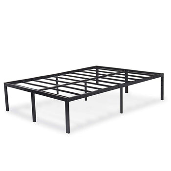 King 18-inch High Rise Heavy Duty Black Metal Platform Bed Frame - Deals Kiosk
