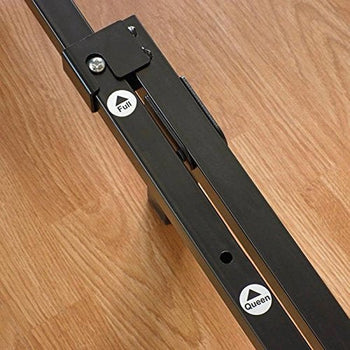 King size 9-Leg Adjustable Metal Bed Frame with Headboard Brackets - Deals Kiosk