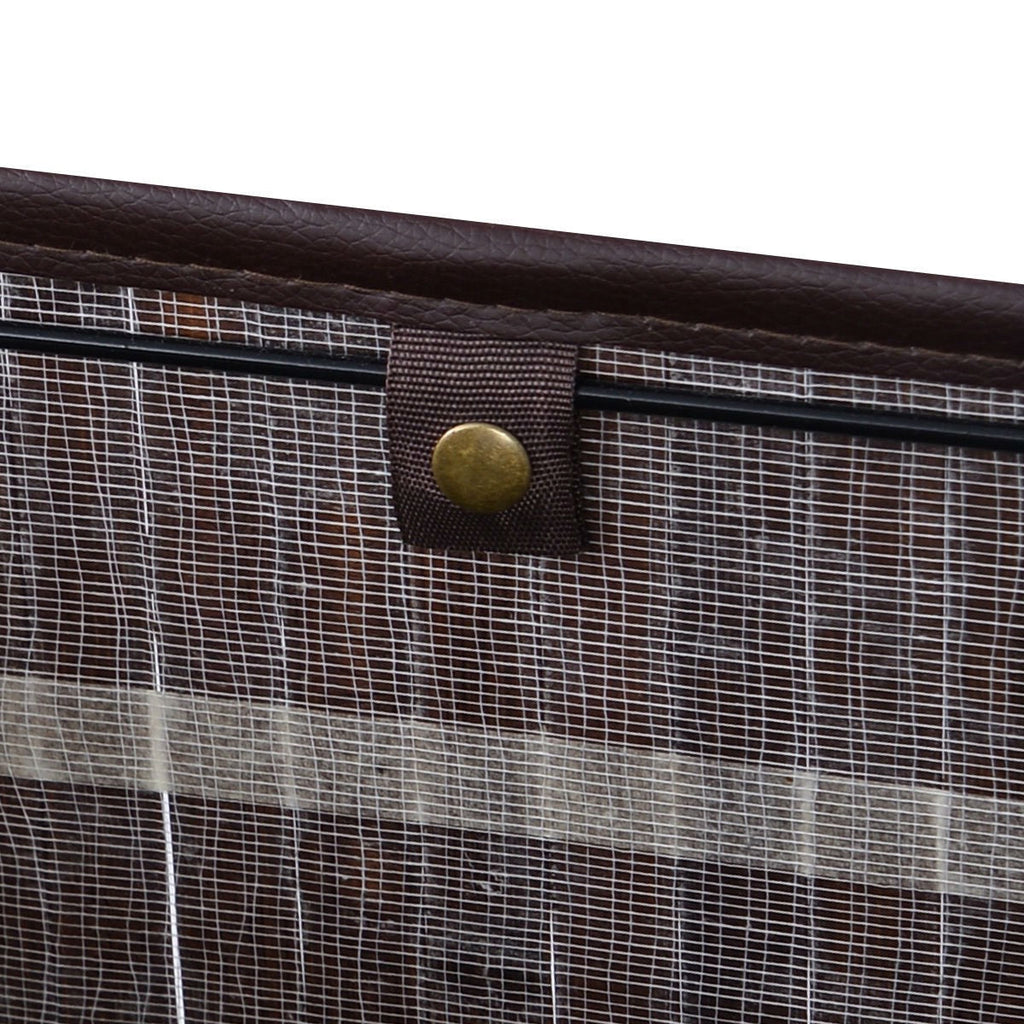 Folding 2-Bin Brown Bamboo Laundry Hamper with Handles - Deals Kiosk