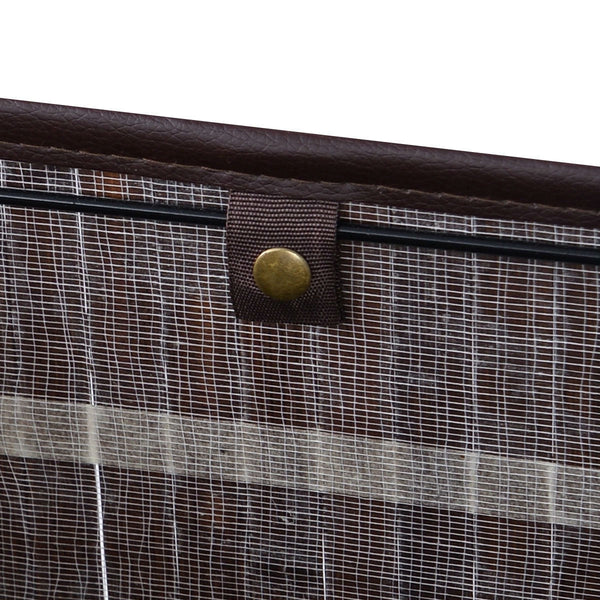 Folding 2-Bin Brown Bamboo Laundry Hamper with Handles - Deals Kiosk