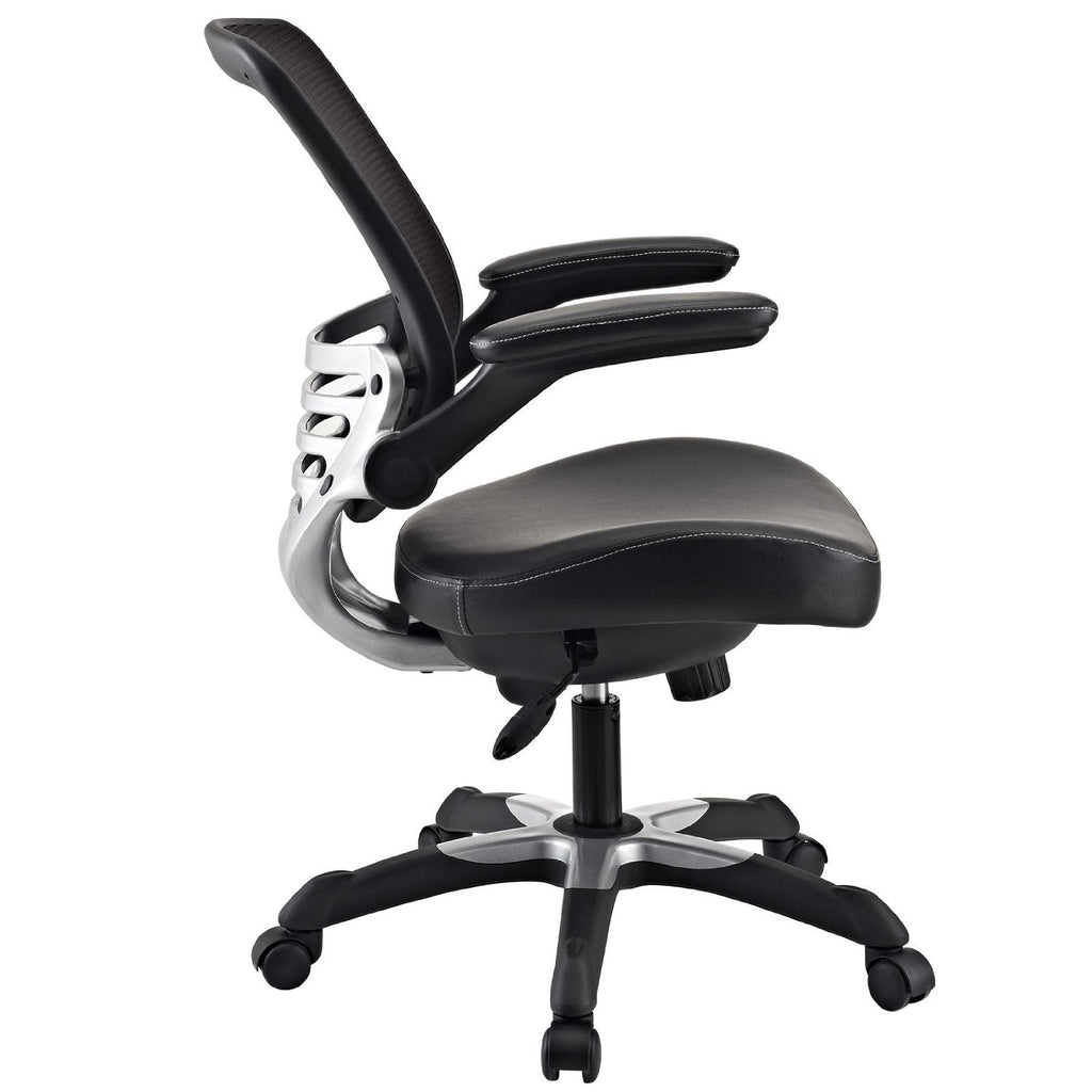 Modern Black Mesh Back Ergonomic Office Chair  with Flip-up Arms - Deals Kiosk