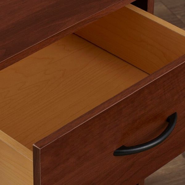 Bedroom 1-Drawer Nightstand End Table in Medium Brown Wood Finish - Deals Kiosk