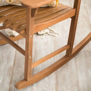 Indoor/Outdoor Patio Porch Natural Slat Rocking Chair - Deals Kiosk