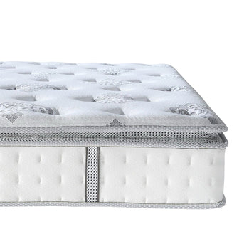 12 inch Medium Firm Pillow Top Hybrid Mattress In A Box - Queen Size - Deals Kiosk