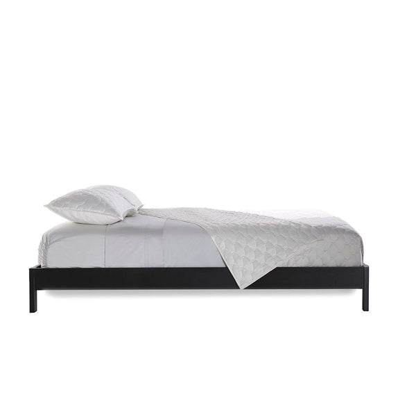 Full size Modern Black Wood Platform Bed Frame - Deals Kiosk