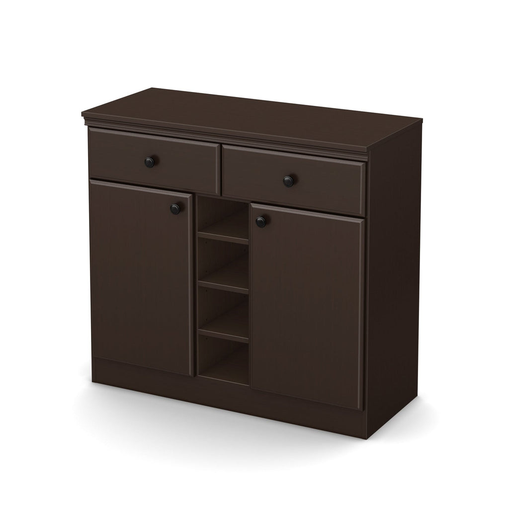 Console Table Sideboard with Storage Drawers in Chocolate - Deals Kiosk