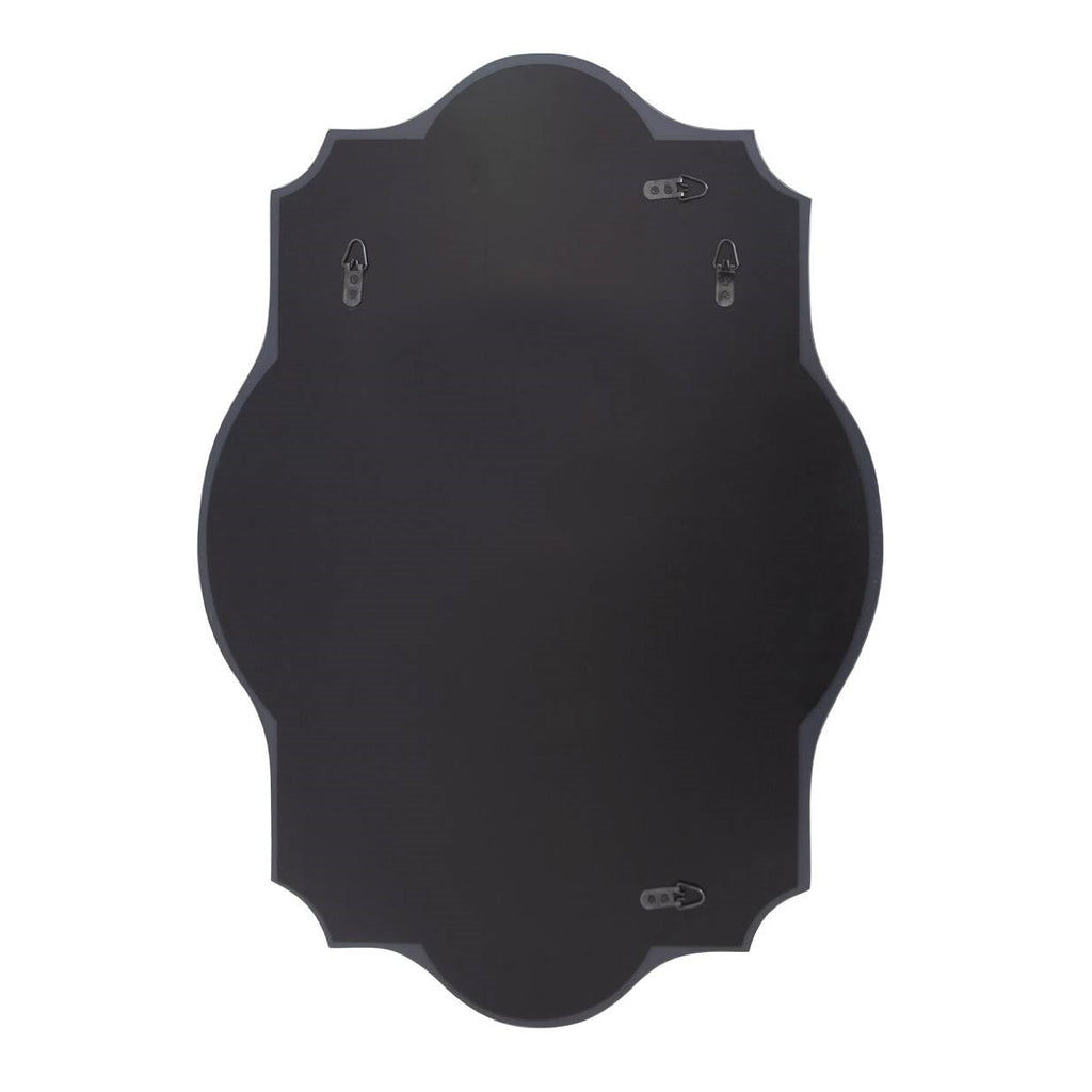 Modern Frameless 32 x 24 inch Scalloped Beveled Accent Bathroom Mirror - Deals Kiosk