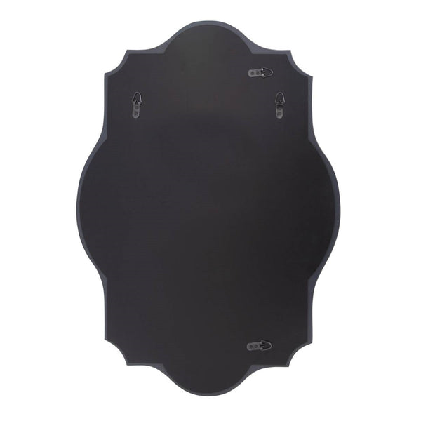 Modern Frameless 32 x 24 inch Scalloped Beveled Accent Bathroom Mirror - Deals Kiosk