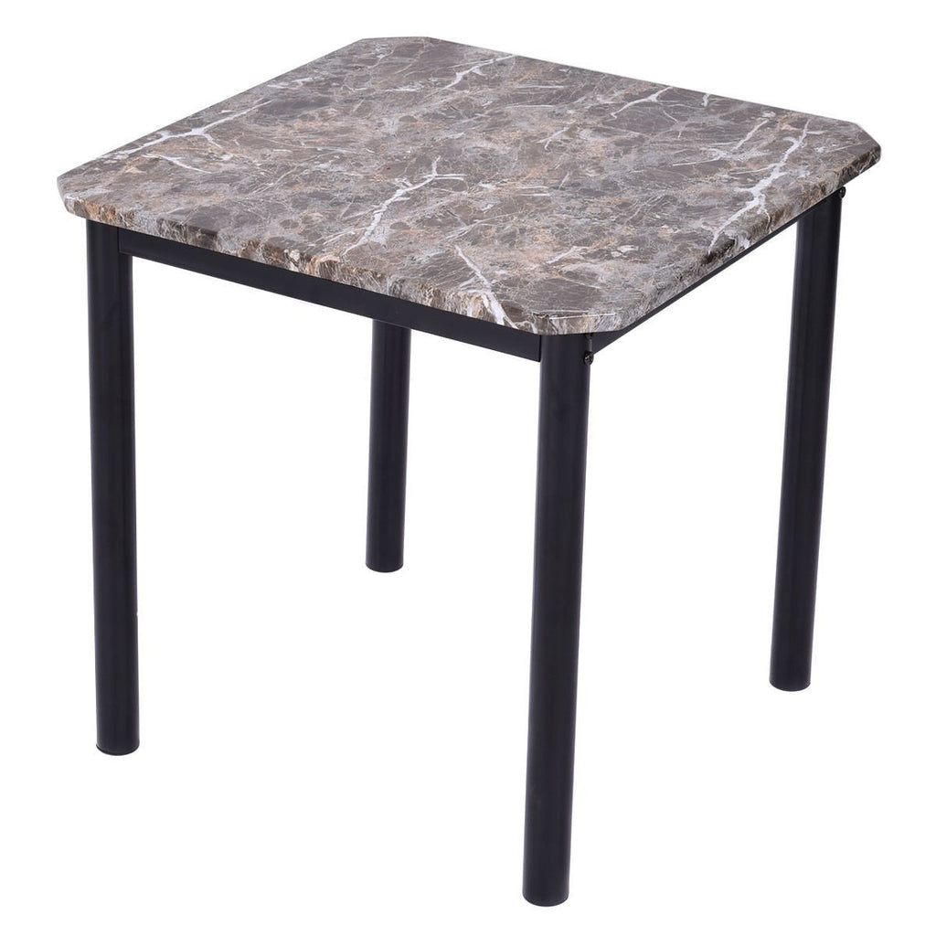 3-Piece Coffee Table and End Table Set with Faux Marble Top - Deals Kiosk