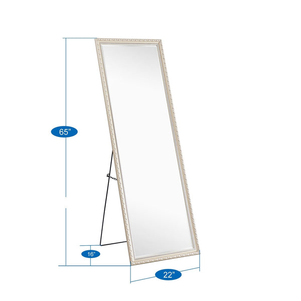 Champagne Full Length 65 x 22 Ornamental Filigree Floor Mirror - Deals Kiosk