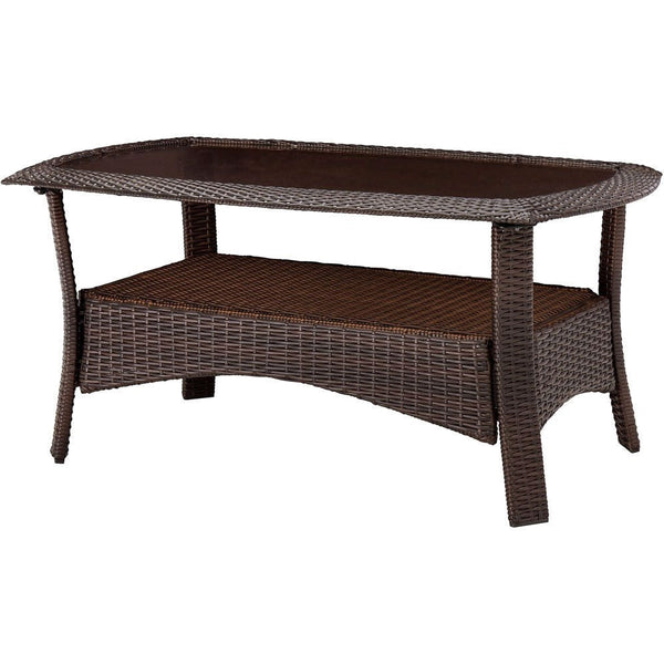 Outdoor 6-Piece Resin Wicker Patio Furniture Lounge Set with Navy Blue Cushions - Deals Kiosk