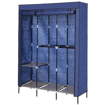 Blue 68-inch Bedroom Wardrobe Closet Shelving Unit - Deals Kiosk