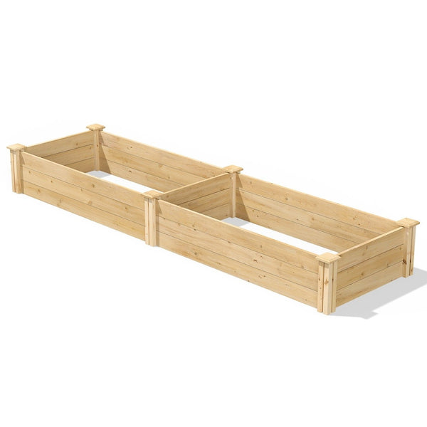 Pine Wood 2-Ft x 8-Ft Outdoor Raised Garden Bed Planter Frame - Made in USA - Deals Kiosk