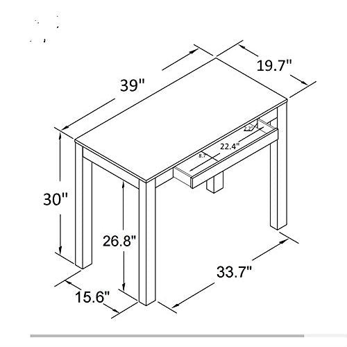 Modern Classic Home Office Laptop Desk in Medium Oak Finish - Deals Kiosk