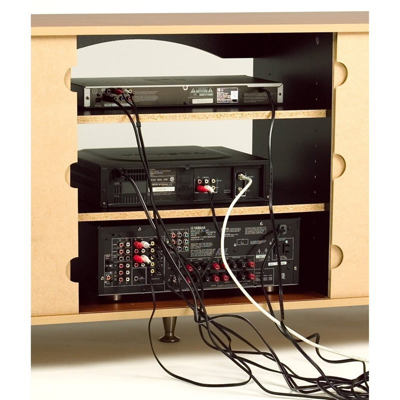 60-inch Plasma TV Stand with Media Storage in Black Finish - Deals Kiosk