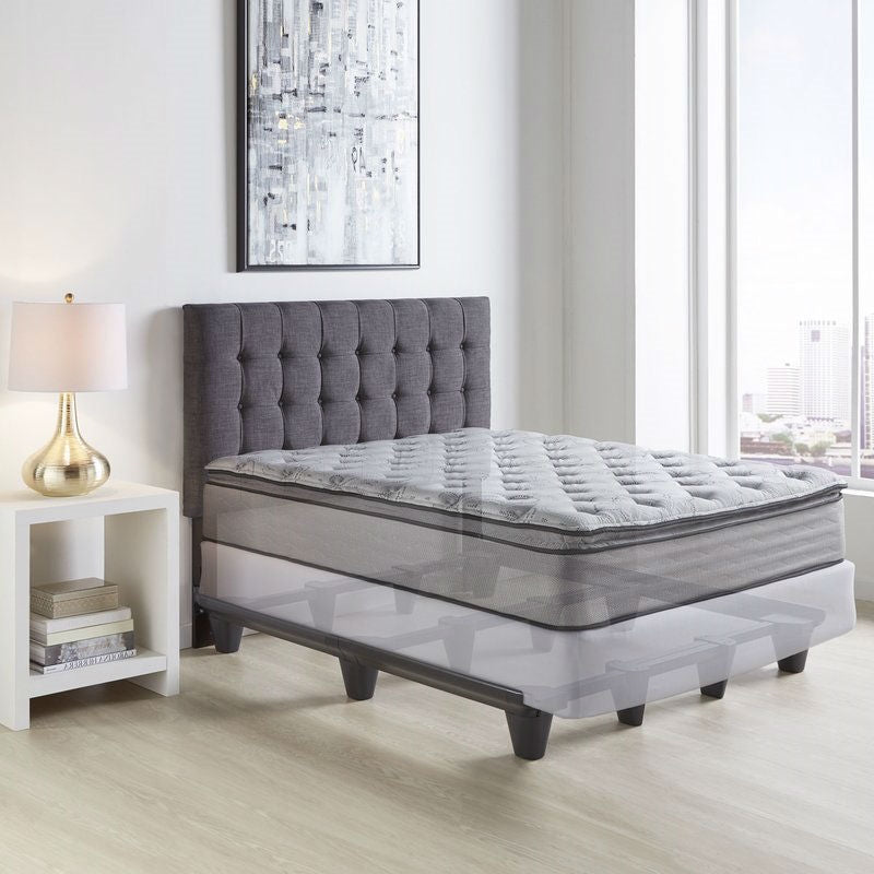 Heavy Duty Metal Bed Frame in Charcoal Finish - Full Queen King California King - Deals Kiosk