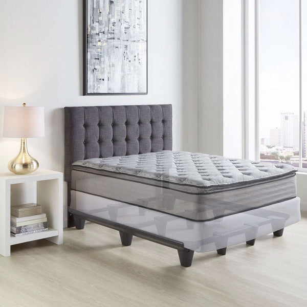 Heavy Duty Metal Bed Frame in Charcoal Finish - Full Queen King California King - Deals Kiosk