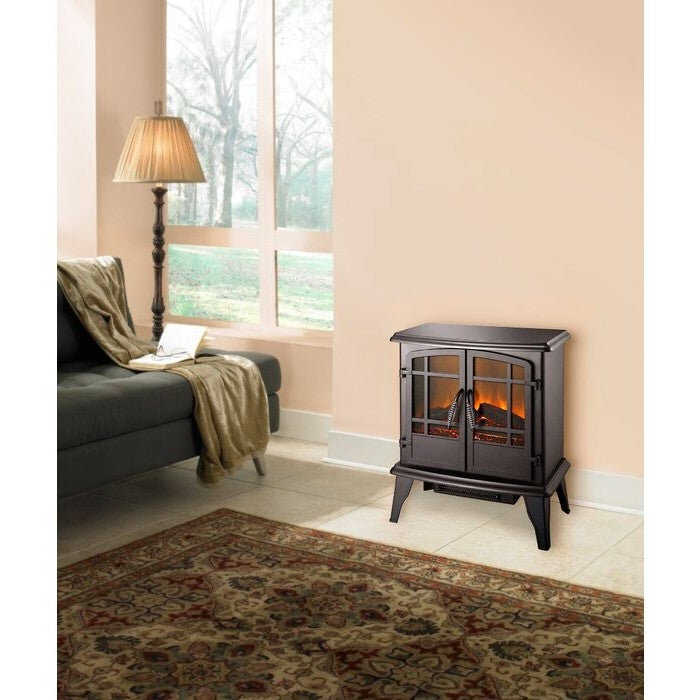 Black Adjustable Thermostat Plug In Electric Fireplace Heater Stove - Deals Kiosk