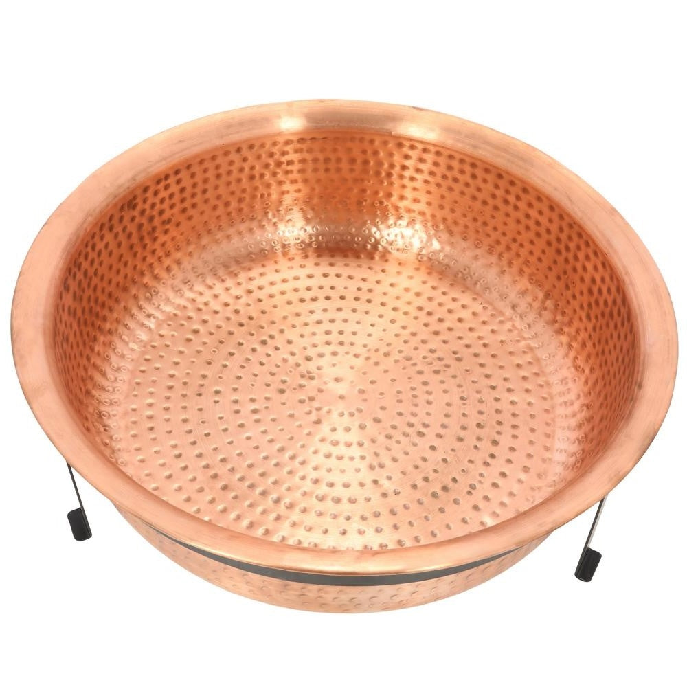 Farmhouse 100% Copper Fire Pit Tub Hand Hammered with Screen Cover - Deals Kiosk