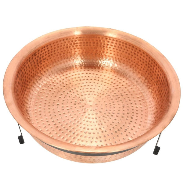 Farmhouse 100% Copper Fire Pit Tub Hand Hammered with Screen Cover - Deals Kiosk