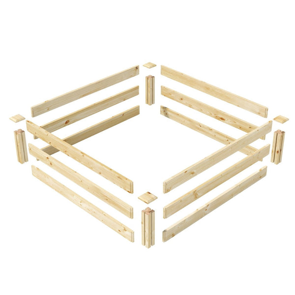 4ft x 4ft Outdoor Pine Wood Raised Garden Bed Planter Box - Made in USA - Deals Kiosk