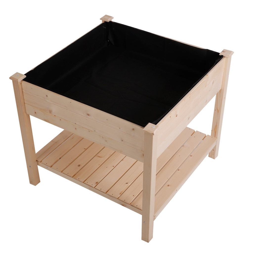 FarmHome Square Fir Wooden Raised Garden Planter Box - Deals Kiosk