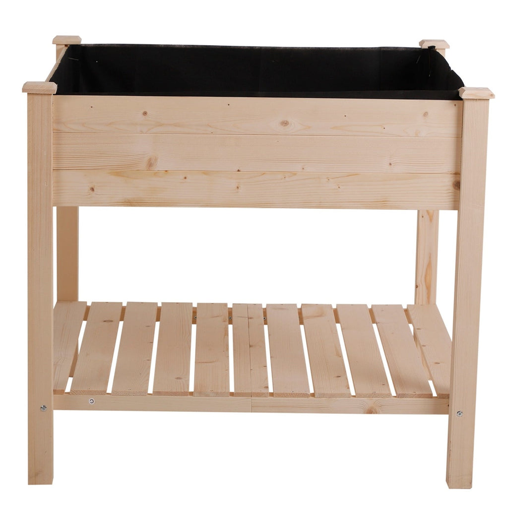 FarmHome Square Fir Wooden Raised Garden Planter Box - Deals Kiosk