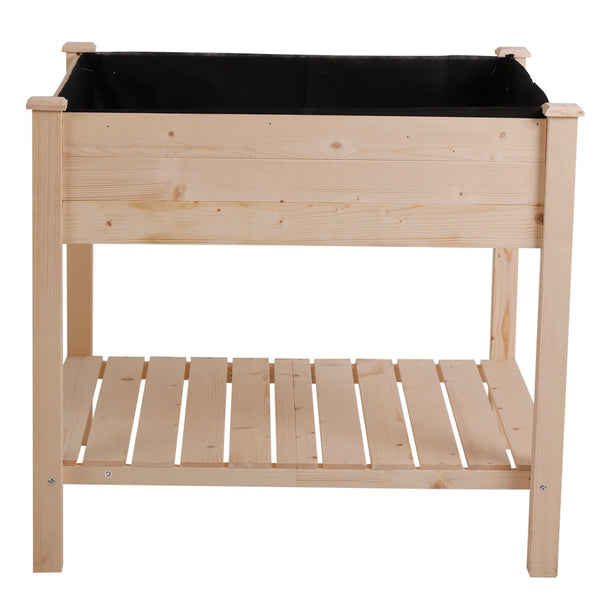 FarmHome Square Fir Wooden Raised Garden Planter Box - Deals Kiosk
