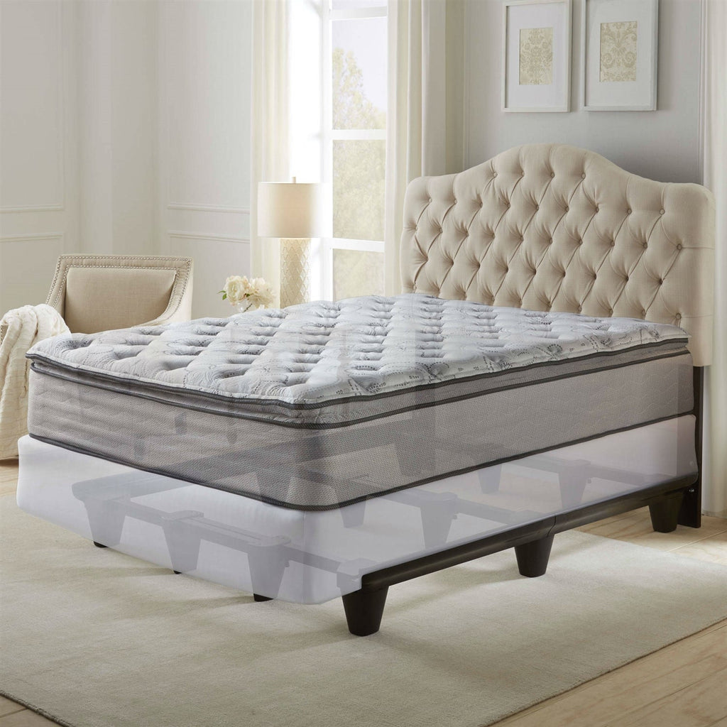 Heavy Duty Metal Bed Frame in Mahogany Finish - Full Queen King California King - Deals Kiosk