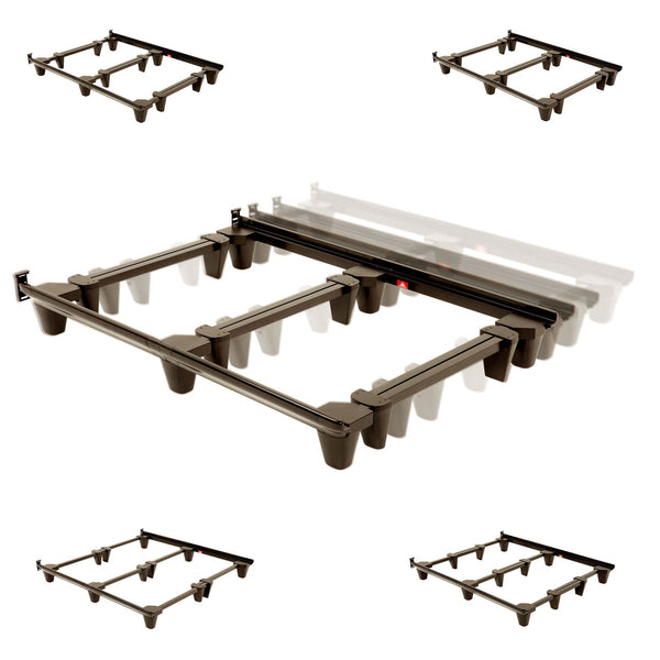 Heavy Duty Metal Bed Frame in Mahogany Finish - Full Queen King California King - Deals Kiosk