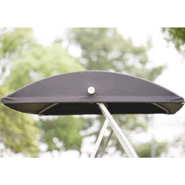 Durable Steel Frame 3-Seat Sling Canopy Swing in Grey for Outdoor Patio Porch - Deals Kiosk