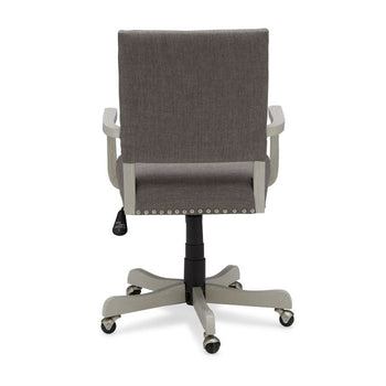 Charcoal Linen Upholstered Adjustable Height Tilt Task Office Chair - Deals Kiosk