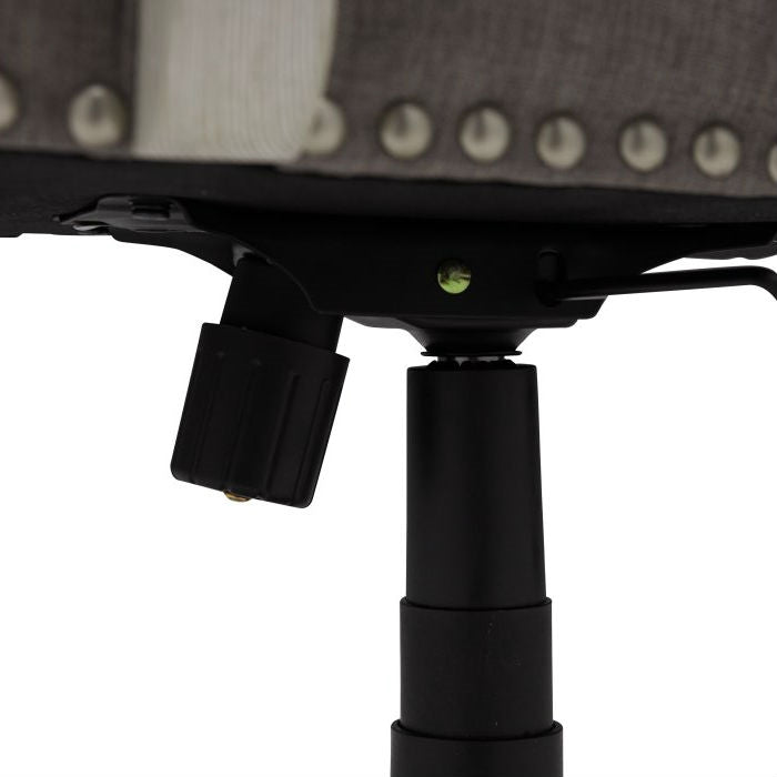 Charcoal Linen Upholstered Adjustable Height Tilt Task Office Chair - Deals Kiosk