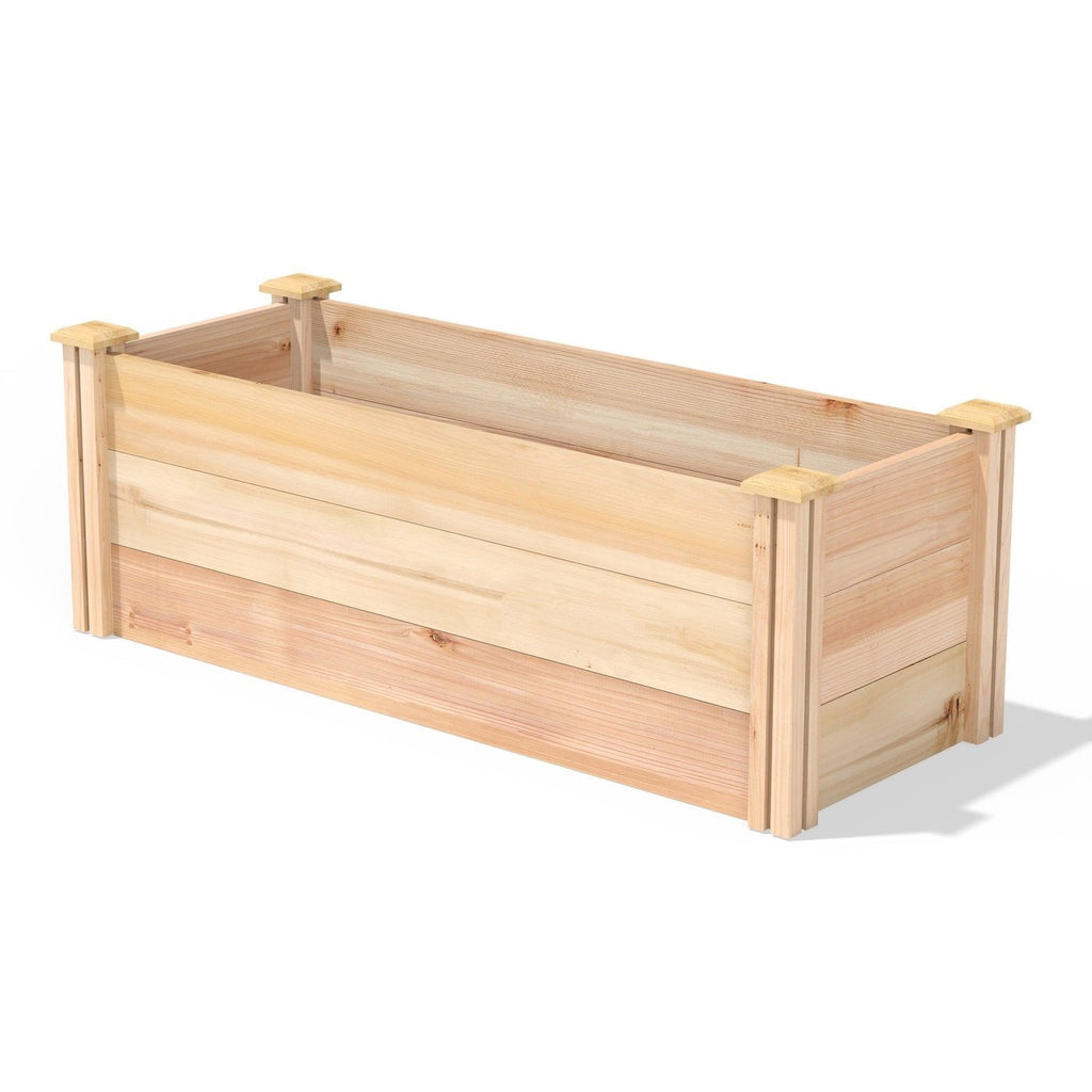 48 in x 16 Premium Cedar Wood Raised Garden Bed - Made in USA - Deals Kiosk