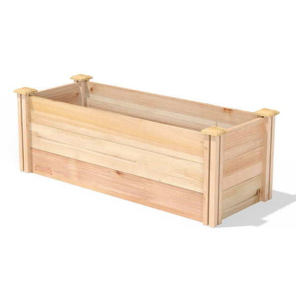 48 in x 16 Premium Cedar Wood Raised Garden Bed - Made in USA - Deals Kiosk