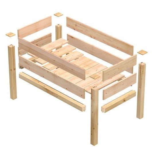 Farmhouse 2-ft x 4-ft Cedar Wood Raised Garden Bed Planter Box - Made in USA - Deals Kiosk